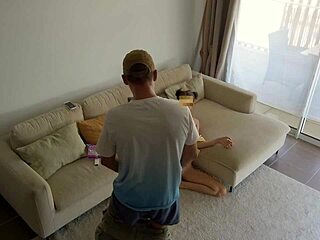 Steaming hot hidden cam footage of cheating husband and his Asian babysitter