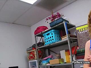 Cheerleader gets naughty in the principal's office