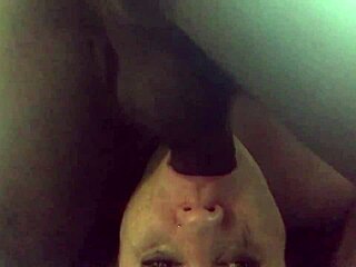 A slut has trouble swallowing a huge black cock