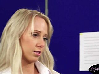 Hot British girl gives a sexy blowjob in a group sex session