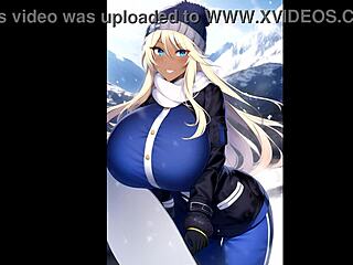 Asian beauties in winter wonderland: A compilation of busty skiers