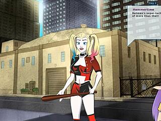 Steamy game session with Harley Quinn trainer and her sexy friends