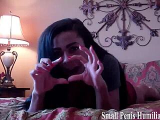 Masturbating a petite penis in sph position