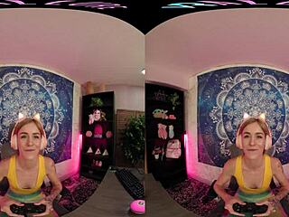 Petite gamer's soothing morning reality show