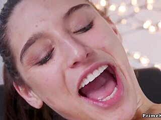 Big dick relative gets deepthroat and gagged by big tits MILF