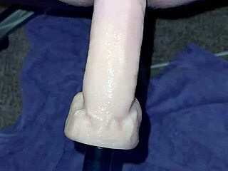 Gay anal dildo action with an amateur stud