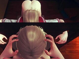 Futa chick seduces a femboy in a family affair in an animated porn movie