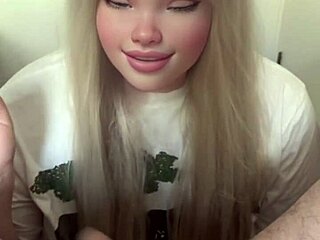 Femdom doll makes you ejaculate while being a sex submissive