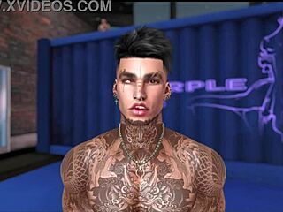 Gay amateur Paisi Second Life tries out gay blowjob and masturbation.