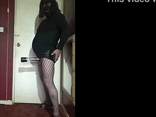 A bisexual crossdresser uses a pump to increase his/her chest size in part 3