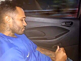Gay blowjob in the back of an Uber