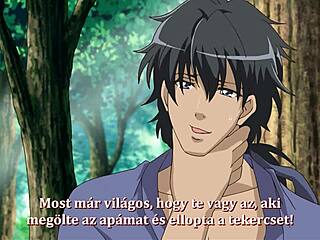 Hungarian subtitles in an animation with samurai and ninja themes