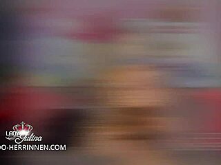 Julina's punishment in a nylon dress and diaper fetish BDSM scene ends up in a strong orgasm