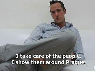 Czech gay porn film with an authentic blowjob scene