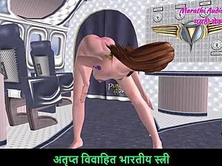3D animated teen gets naked on airplane ride
