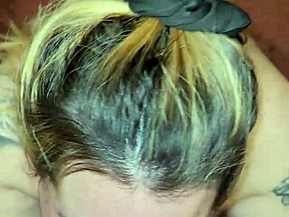 Beautiful blonde gets a facial with cum in this amateur porn video