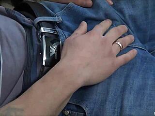 Gay man pleasuring himself with uncut cock