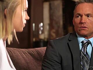 Bailey Brooke gives her ex-boss a happy ending in the form of a body massage with a happy ending