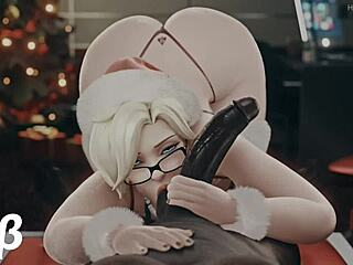 Submissive babes in a 3D compilation of ball licking and deepthroat action