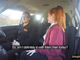 Ella Hughes, the redhead amateur swallows cum in this reality video