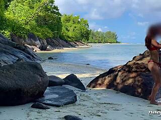 A couple caught having sex at a public beach by another couple