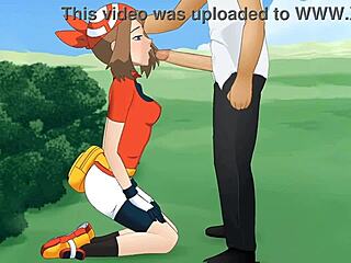 Only women in a Japanese style anime porn game, Super Deep Throat IV: Blowjob Game