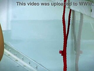 Skinny blondes and a brunette get tied up for sex