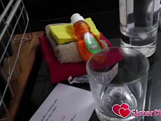 Stepbrother gets sloppy and facial in a group sex scene
