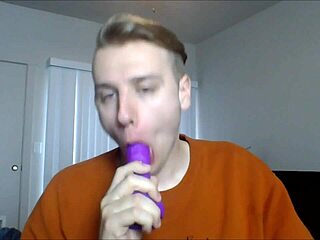 Gay blowjob and facial in POV