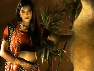 Beautiful Indian woman strips naked for erotic loving