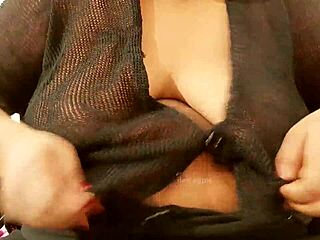 Beautiful Asian woman with big bosom in a hot scene
