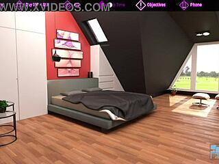 3D game with mature teacher and student's big cock