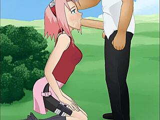 Sakura Haruno's deep blow job in Naruto fan fiction
