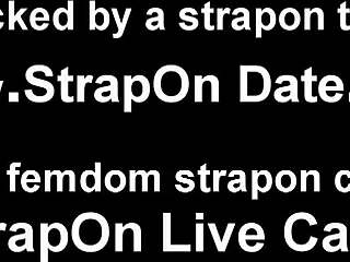 A girl uses a strapon to help a man prepare for a realistic experience