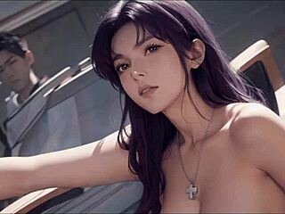 Misato Katsuragi in all her glory: AI-generated hentai