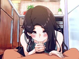 Married woman in the neighborhood gets creampie in public animated porn