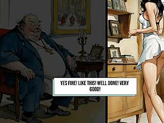 Dirty nun farts on old man's face in comic