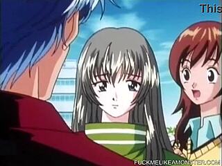 Japanese teen in bondage in an anime film enjoys rough sex