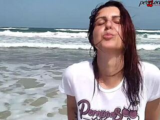 Naked walk on the beach after hot sex on the south beach
