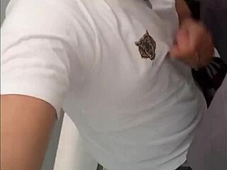 Gay orgy in a metro bathroom with big tits and ass