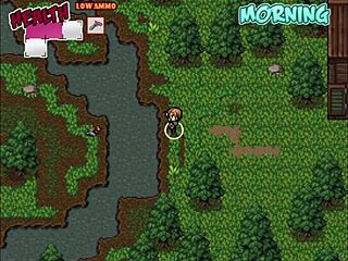 Rescuing two hot girls from zombies in a hentai game