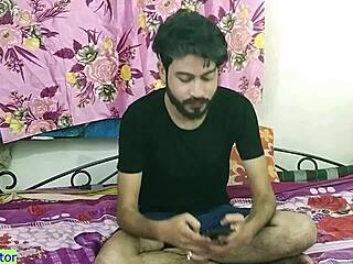 Hot hotel scene with amateur Indian and Tamil couple