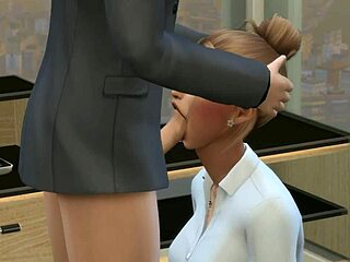 Hentai style game with office babes and amateur guys