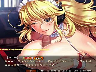 Hentai video of Maid-san to Boin game Honey scene 2 in English with thimble porn