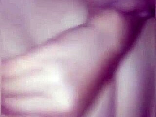 Hot wife's solo play with a vibrator and finger tease