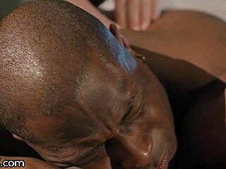 Petite blonde gets a quickie of intense BBC action
