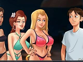 College babes play spin the bottle for big cock