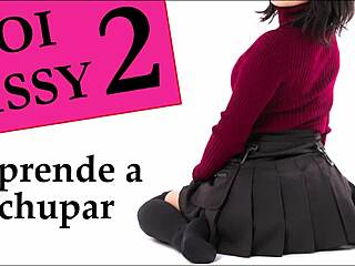 A sissy in training learns how to suck and be more feminine
