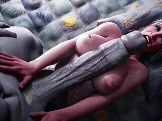 Futanari lovers in animated hentai with big cocks