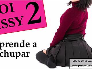 A sissy in training learns how to suck and be more feminine